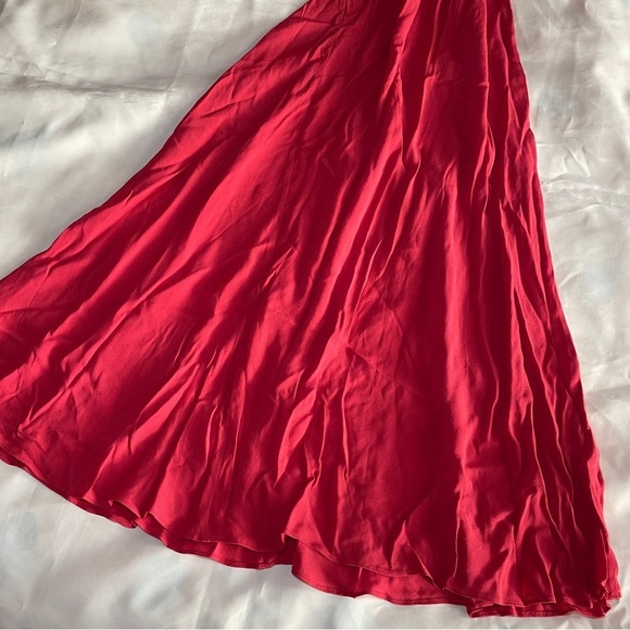 NEW! Doen- Amoretta Maxi Dress Tigerlily Red Size XXS Ruffle Cutout Summer - Picture 9 of 11